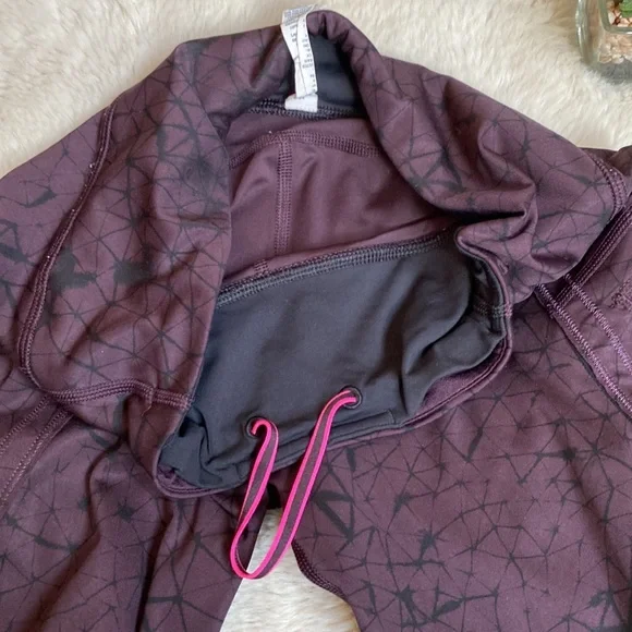 Lululemon Top Speed Crop Star Crushed Black Cherry Size 4 - Picture 12 of 16